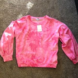 Hot Pink Tie-Dye Lightweight Sweater